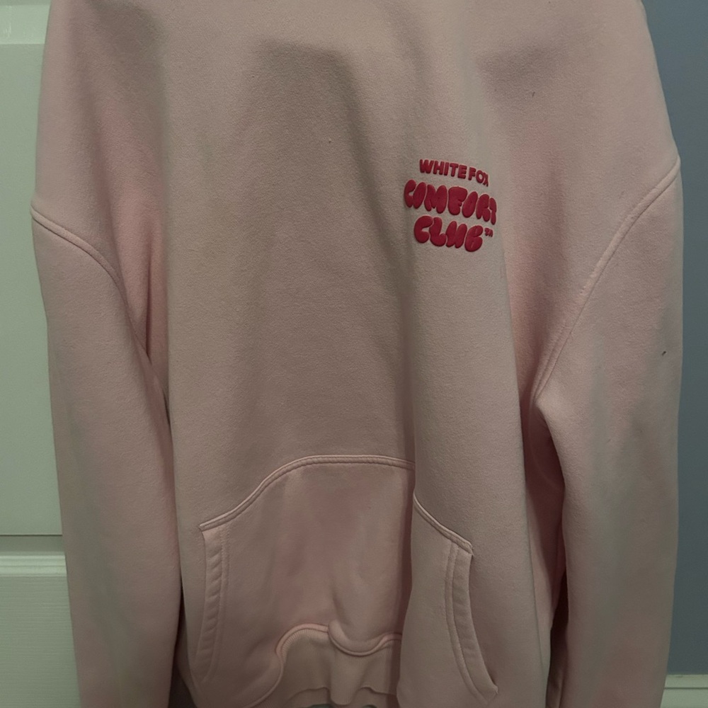 Pink Hoodie with Graphic Text